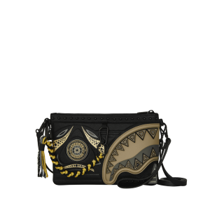 A.I. AFRICAN INTELLIGENCE SHARKS OF THE GOLD OCEAN CROSSOVER CLUTCH - SANDFLOWER COLLAB